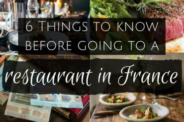 6 Things to know before going to a restaurant in France