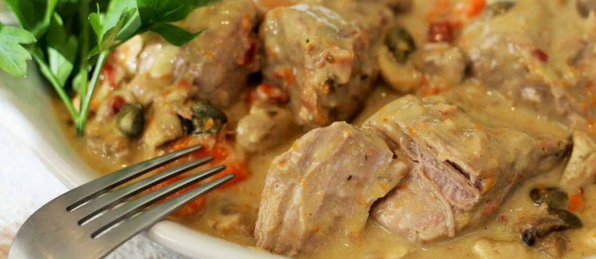 Braised Pork In Veloute Sauce | French Ragout Recipe (Blanquette) Braised Pork In Veloute Sauce | French Ragout Recipe (Blanquette)