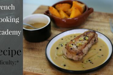 Pork Chop With Creamy Mustard & Gherkins Sauce | French Bistro Recipes