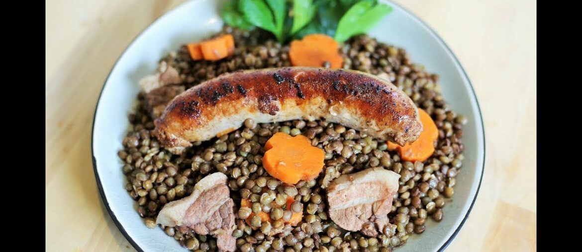 Slow cooked Green Lentils & Sausage -| French Bistro Recipes Slow cooked Green Lentils & Sausage -| French Bistro Recipes