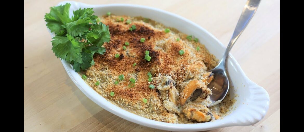 Crusty mussel bake: with homemade velouté sauce Crusty mussel bake: with homemade velouté sauce