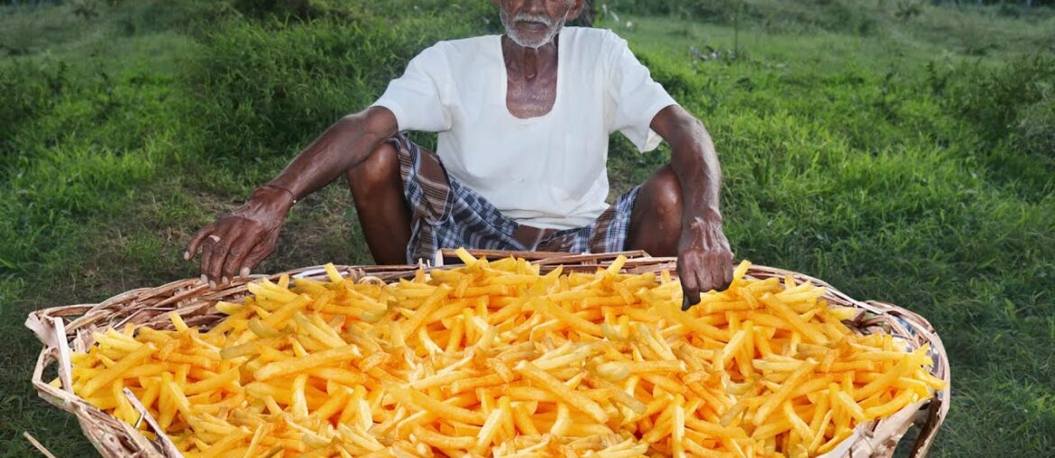 French Fries Recipe | Crispy French Fries Recipe Cooking by our grandpa for Orphan kids