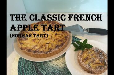Normandy style apple tart (known as Norman tart)