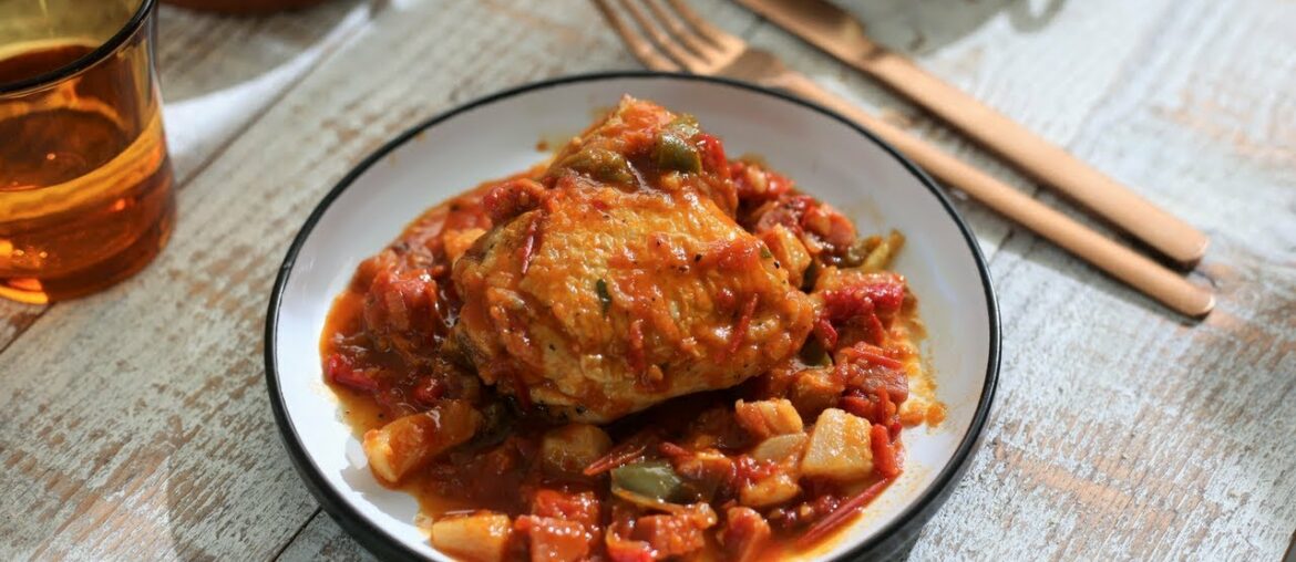 Basque Country Chicken Recipe ( Poulet basquaise) Basque Country Chicken Recipe ( Poulet basquaise)