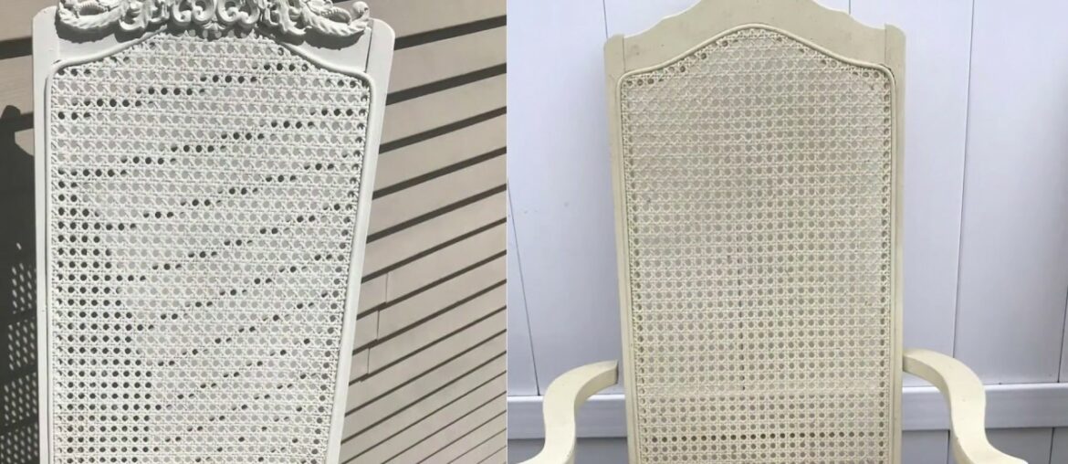 How To Transform A Vintage French Provincial dining chair w chalked Paint &  Wood appliqué