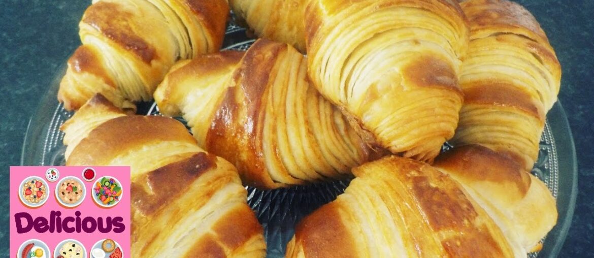 Homemade Croissant Recipe - How to make croissant - French Butter Easy tasty Croissant - Delicious