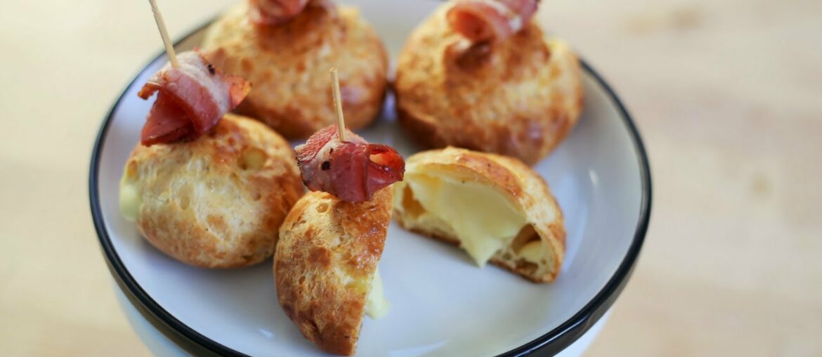 Savoury Profiteroles Filled With Mornay & Bacon