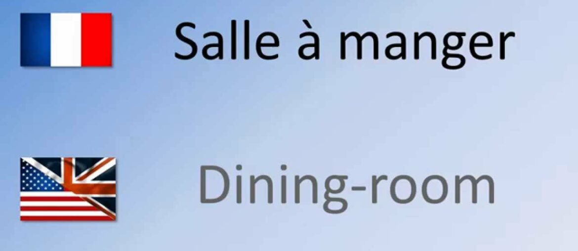 How to say / pronounce Dining-room in French - Salle à manger