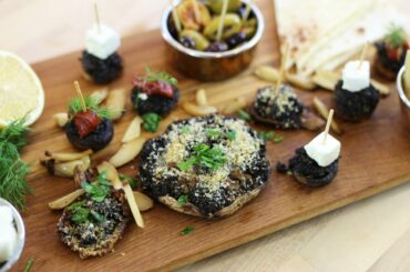 Stuffed Mushrooms Platter - French Vegetarian Recipe