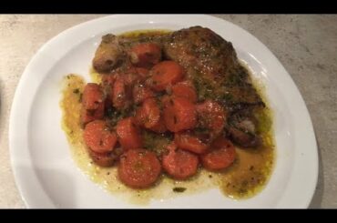 French Recipes - Carrot and white wine chicken with cream