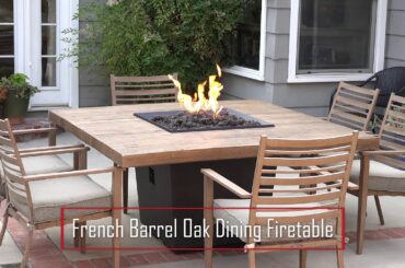 French Barrel Oak Dining Table