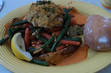 Disneyland Dining Review - Panko-crusted Red Snapper from French Market