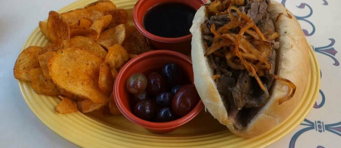 Disneyland Dining Review – French Dip Sandwich from French Market Disneyland Dining Review - French Dip Sandwich from French Market