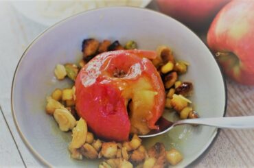Let's Make A Michelin Star Recipe: Baked Apples with Apple Brandy Caramel Sauce & Candied pistachios