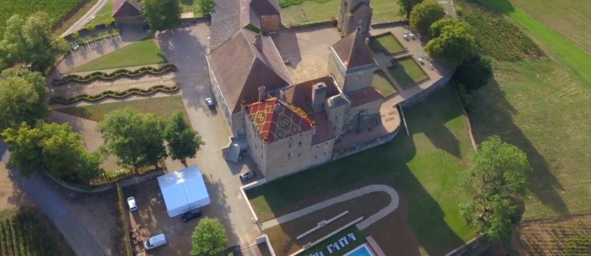 French Wine Country Vineyards Aerial Video