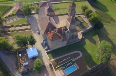 French Wine Country Vineyards Aerial Video