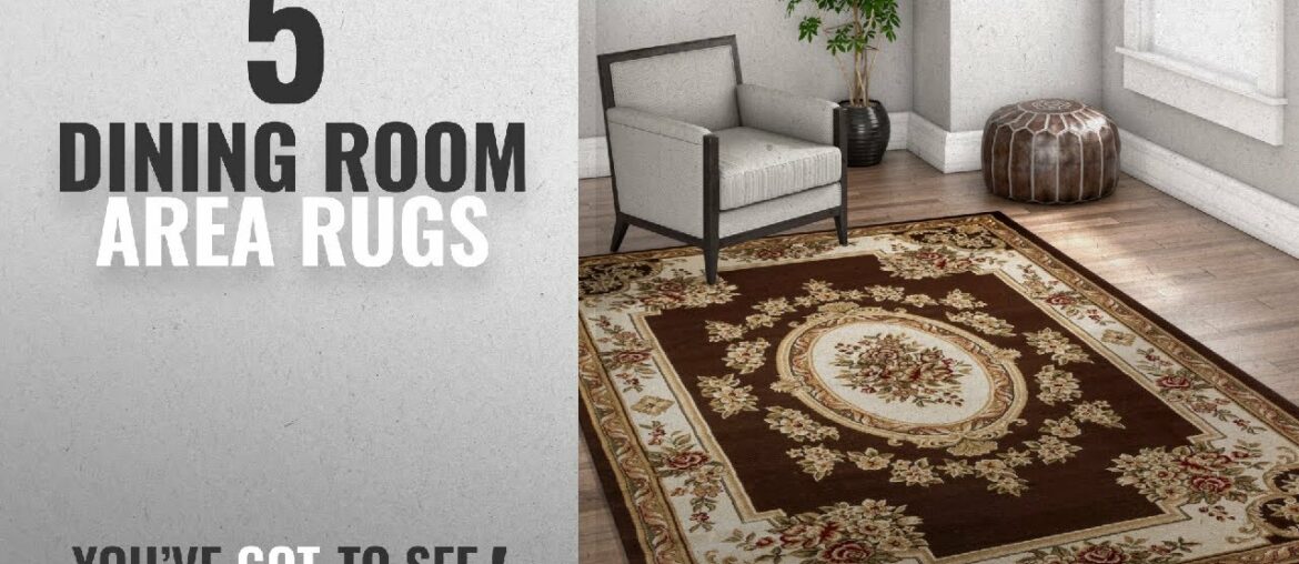 Top 10 Dining Room Area Rugs [2018 ]: Pastoral Medallion Brown French 5x7 (5'3" x 7'3") Area Rug
