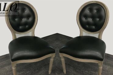 DIY - HOW TO REUPHOLSTER A DINING ROOM CHAIR WITH BUTTONS - ALO Upholstery