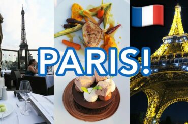 Paris Vlog #1 | Rooftop Dining with the BEST View, Eiffel Tower Lights Up