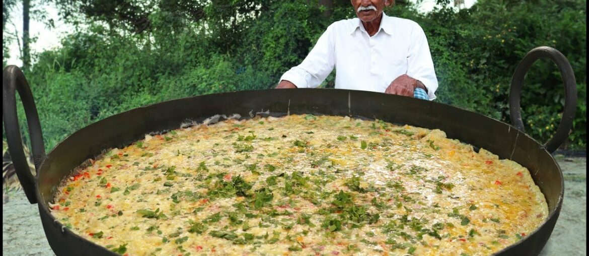 French Omelette Recipe | Big Omelette | Giant French Egg Omelette With Vegetables By Grandpa Kitchen