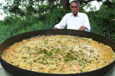 French Omelette Recipe | Big Omelette | Giant French Egg Omelette With Vegetables By Grandpa Kitchen