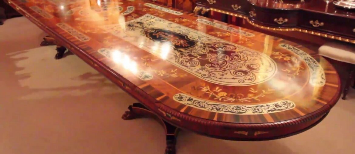 Bespoke Marquetry Dining Table, Pewter, Lapis Lazuli & Agate Bespoke Marquetry Dining Table, Pewter, Lapis Lazuli & Agate