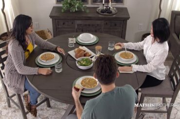 Five-Piece Tall Dining Set in Brown