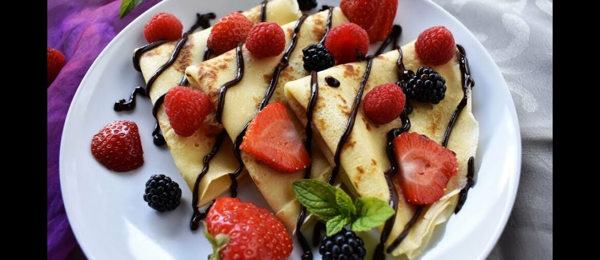 How to make Crepes with Chocolate Sauce | French Crêpe Recipe|