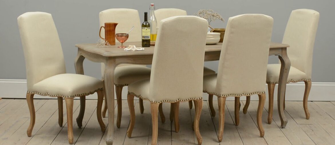 Camille Limewash Oak Dining Table - Cotswold Co Country Interiors