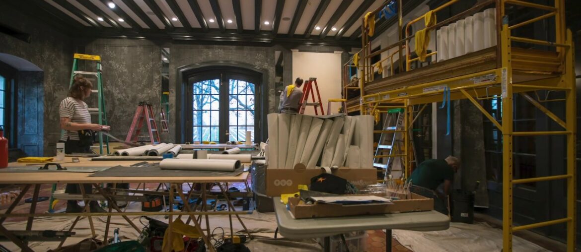 Dining Room Wallpaper Installation Timelapse | New Jordan Winery Dining Room | Interior Design Dining Room Wallpaper Installation Timelapse | New Jordan Winery Dining Room | Interior Design