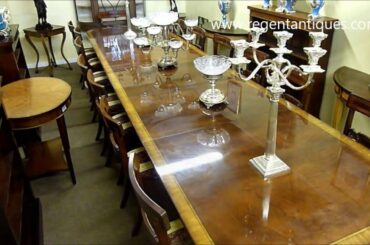 16ft Regency Flame Mahogany Dining Table & 16 Chairs