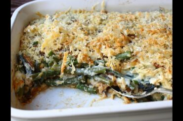 French Onion Green Bean Casserole Recipe - Thanksgiving Green Bean Side Dish