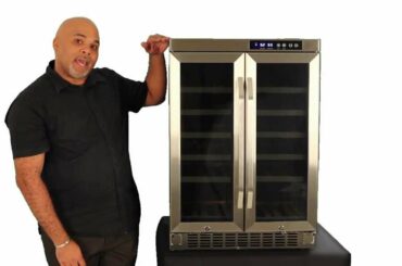 EdgeStar 36 Bottle Built-In Dual Zone French Door Wine Cooler- CWR361FD