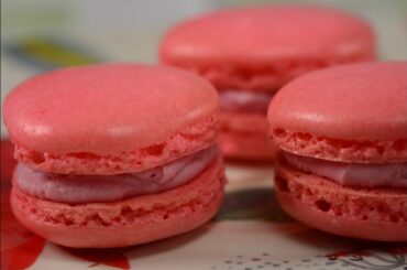 Raspberry Macarons Recipe Demonstration - Joyofbaking.com