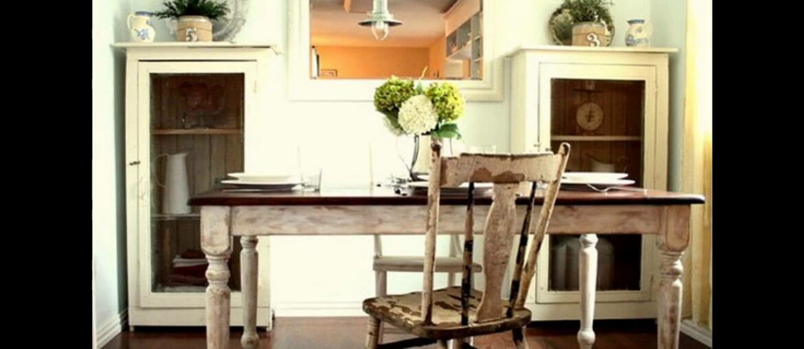 Shabby chic dining table ideas