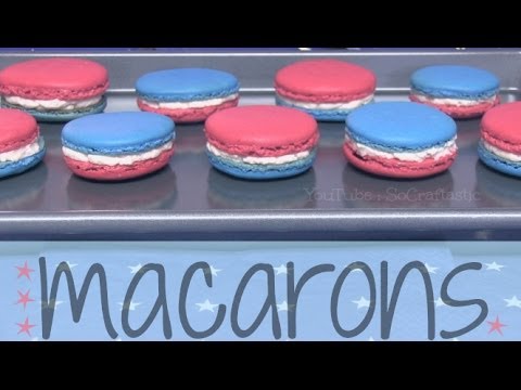 DIY French Macarons – July 4th Recipe | SoCraftastic DIY French Macarons - July 4th Recipe | SoCraftastic