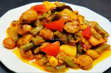 YouTube-এই প্রথম বিনস সয়াবিনের যুগলবন্দী | French beans with Soya Chunks Recipe |