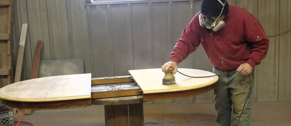 how to sand a oak dining table by timeless arts refinishing 616 453 8309