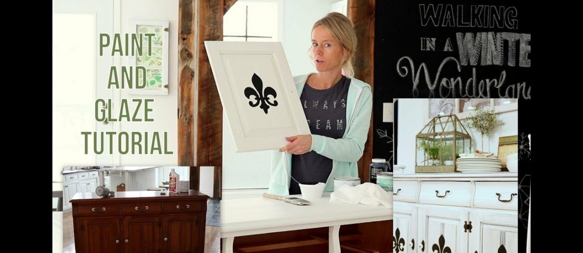 Chalk Paint and Glaze Buffet Makeover Tutorial