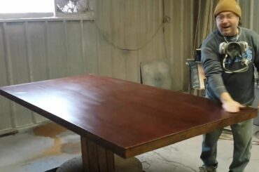Refinishing a mahogany  dining table  at  Timessless Arts Refinishing 616 453 8309