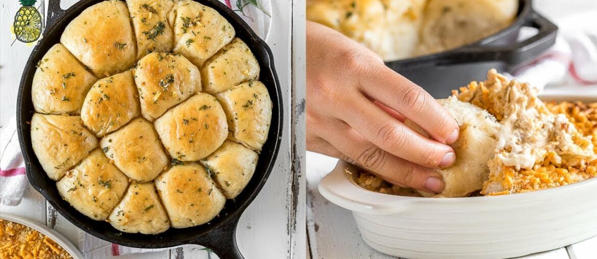 Herbed Pull-Apart Bread + French Onion Dip | Vegan Holiday Recipes