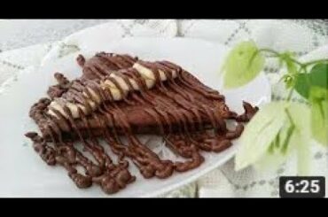 كريب مقرمش بالشكلاط ساهل وسريع التحضير French Chocolate Crepe Recipe