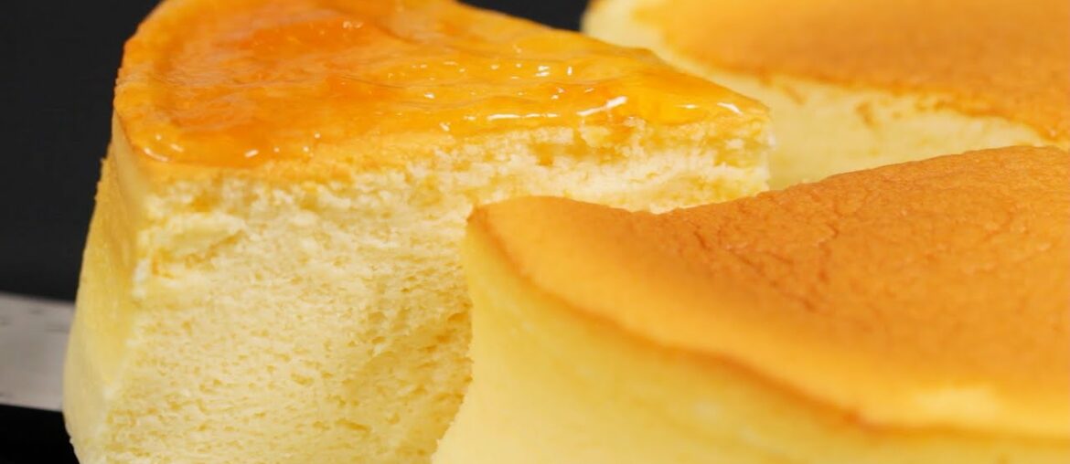 Japanese Soufflé Cheesecake Recipe (Fluffy and Moist Cotton Cheesecake) | Cooking with Dog