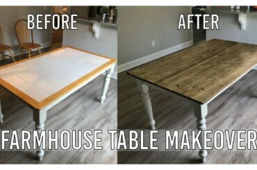 DIY Dining Room Table Makeover - Farmhouse Table Edition