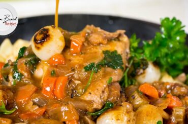 Julia Child's Coq Au Vin - Chicken in Red Wine - Chicken Stew Recipe