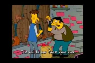 THE SIMPSONS/BART DRINKS WINE!