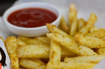 No Oil Seasoned Oven Fries - Crispy Baked Recipe!