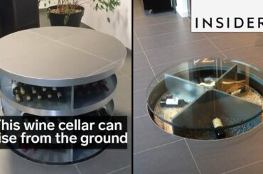 This hidden wine cellar comes out of the ground
