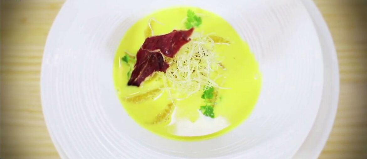 [ FRENCH CUISINE RECIPE ] LEEK AND ORANGE SOUP, GRILLED SCALLOPS