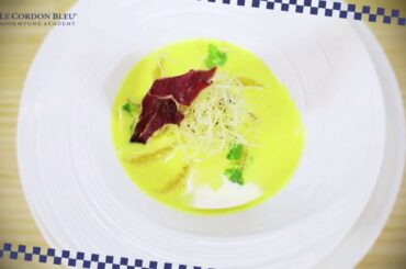 [ FRENCH CUISINE RECIPE ] LEEK AND ORANGE SOUP, GRILLED SCALLOPS